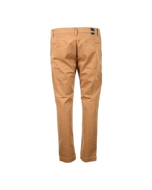 Daniele Alessandrini Graue baumwoll elastan hose in Natural für Herren
