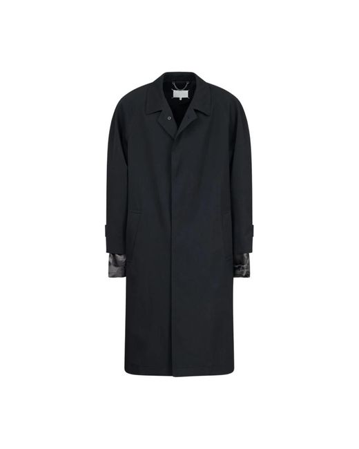 Maison Margiela Schwarze regenbekleidung mit schichtdetails in Black für Herren