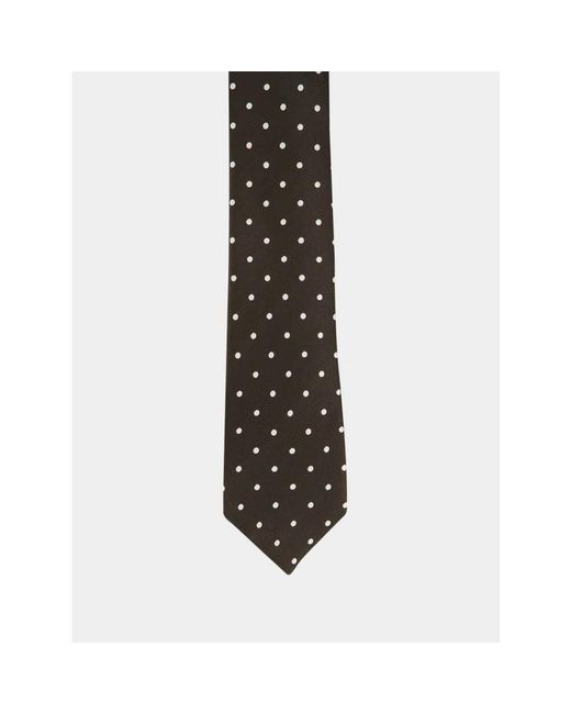 Tom Ford Accessoires ,Bruin ,Satijn Satijnen Stropdas Met Polka Dots in het Brown voor heren