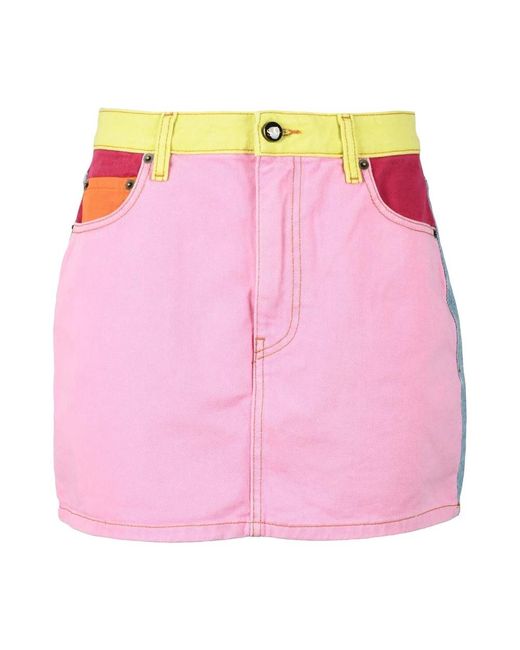 Semicouture Pink Denim Skirts