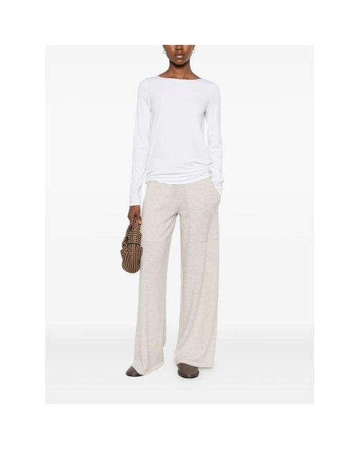 Wolford White Weißes Langarm Crew Neck Shirt
