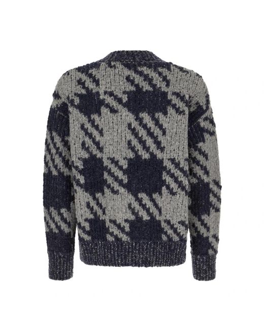 Dries Van Noten Gray V-Neck Knitwear for men
