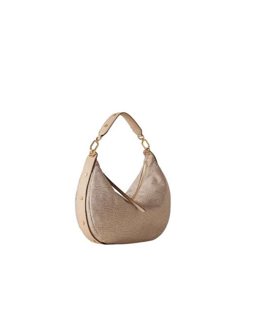 Borbonese Metallic Hobo Frame Medium