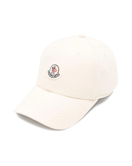 Moncler Accessoires ,Katoen Gabardine Baseball Cap in het Natural
