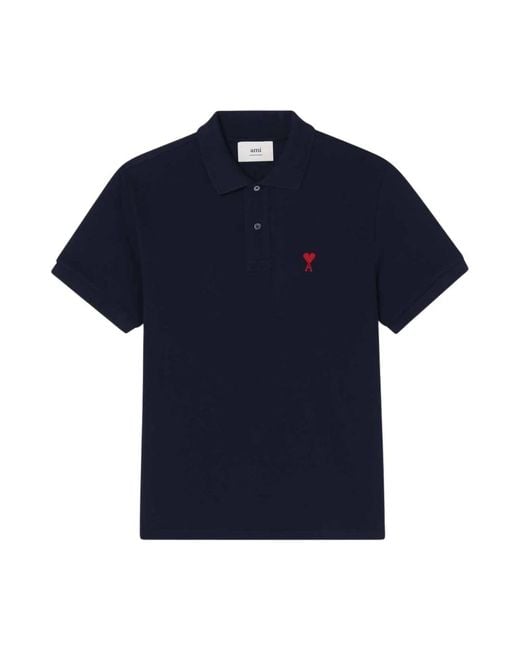 AMI Blue Polo Shirts for men
