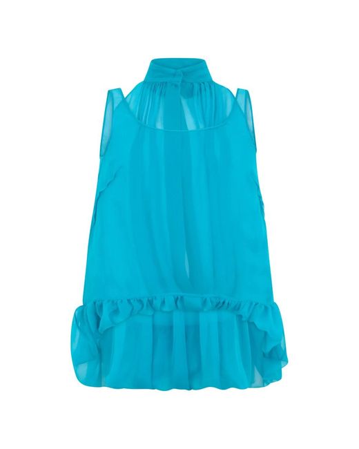 Alberta Ferretti Blue Sleeveless Tops