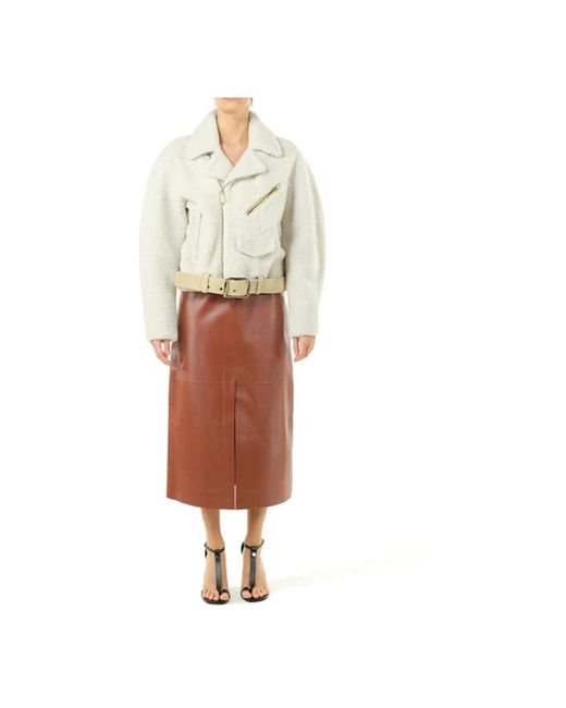 Chloé Natural Faux Fur & Shearling Jackets