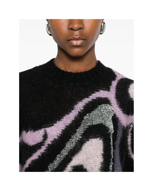 Emilio Pucci Black Round-Neck Knitwear