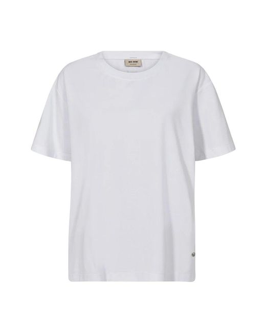 Mos Mosh White Weißes basic tee top