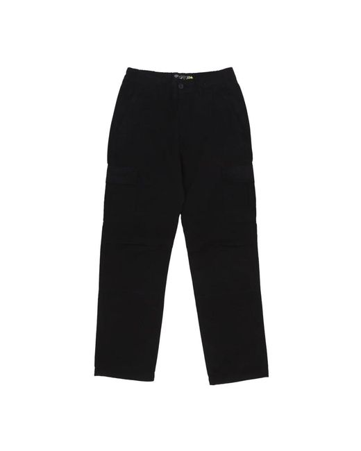 Iuter Black Straight Trousers for men