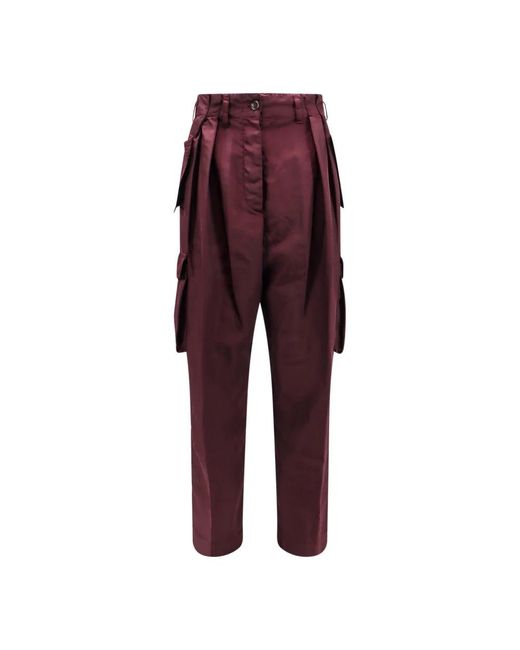 Dries Van Noten Red Slim-Fit Trousers