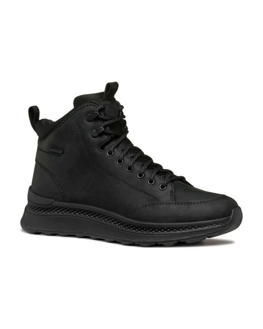 Lace-Up Boots di Geox in Black da Uomo