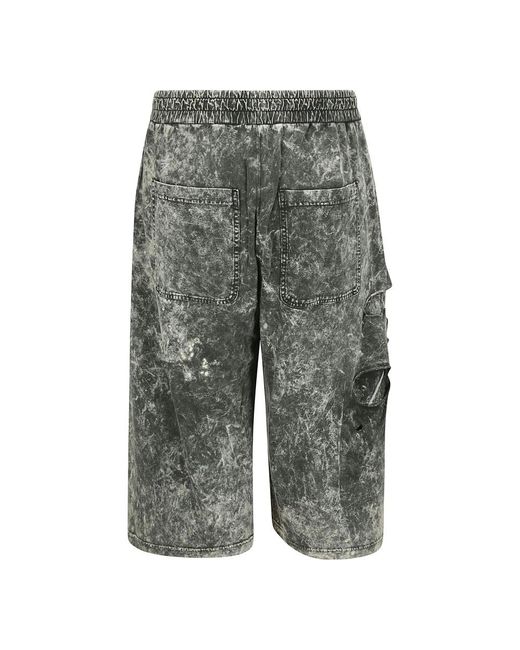 DIESEL Gray Long Shorts for men