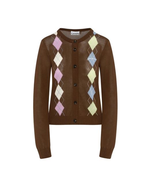 Ganni Brown Cardigans