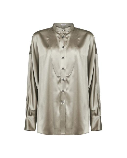 Brunello Cucinelli Gray Shirts