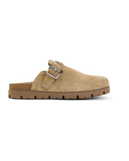 Mules Prada de hombre de color Natural