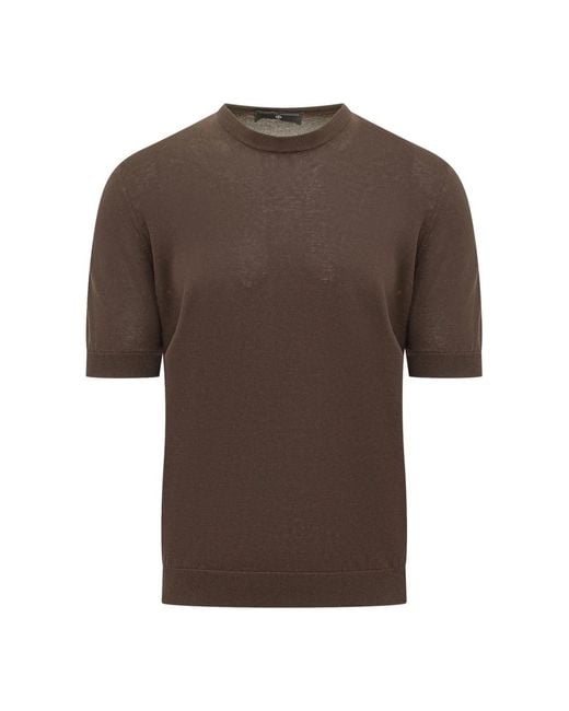 FILIPPO DE LAURENTIIS Brown Round-Neck Knitwear for men