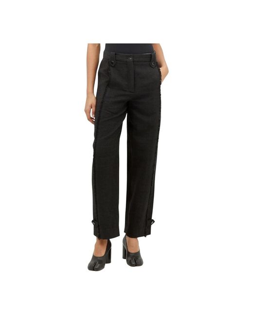 Straight Trousers di Ganni in Black
