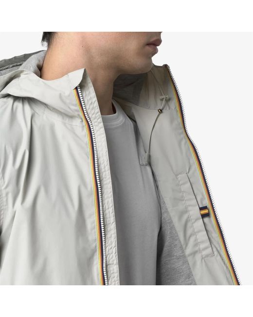 K-Way Gray Light Jackets for men
