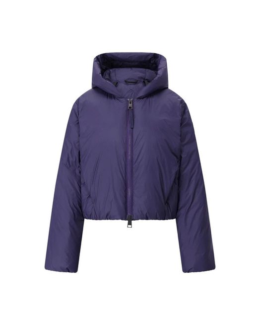 Canada Goose Minimalistische Cropped Jas Met Functionele Veelzijdigheid in het Blue