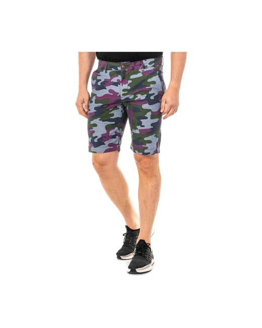 La Martina Blue Casual Shorts for men