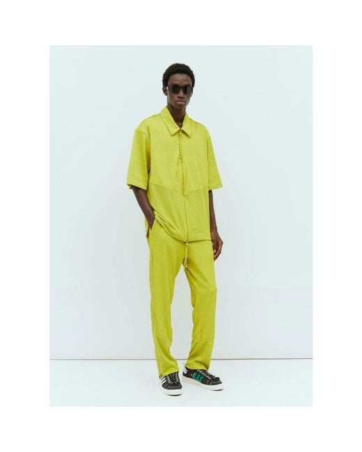 Adidas Zip-up shirt mit micro-strickfalten in Green für Herren