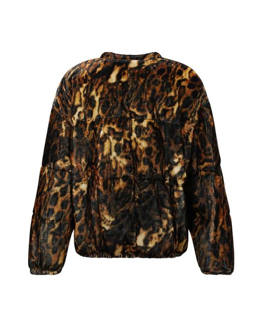 Isabel Marant Jassen ,Bruin ,Luipaardprint Bomberjack Bruin in het Black