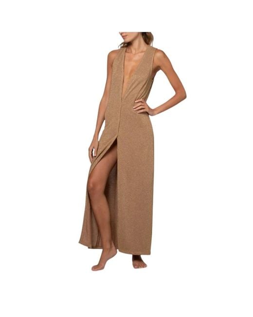 Beliza Brown Long Knitwear