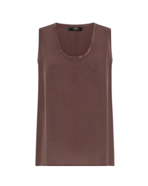 Seventy Brown Sleeveless Tops