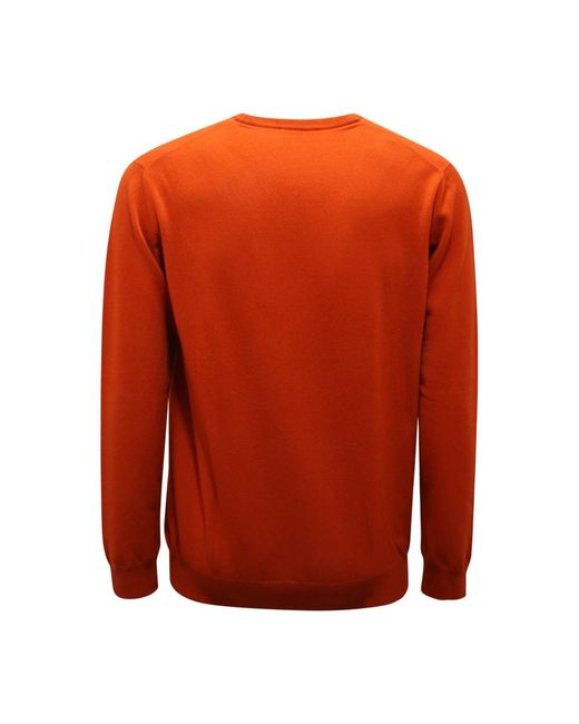 Alpha Studio Truien & Vesten ,Oranje ,Kasjmier Kasjmier Trui Tamarindo Model Stijlvol in het Orange voor heren