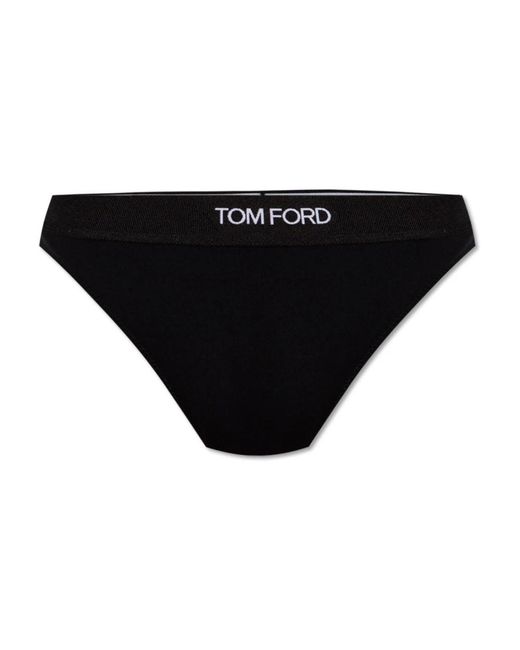 Tom Ford Ondergoed ,Zwart ,Briefs Met Logo in het Black