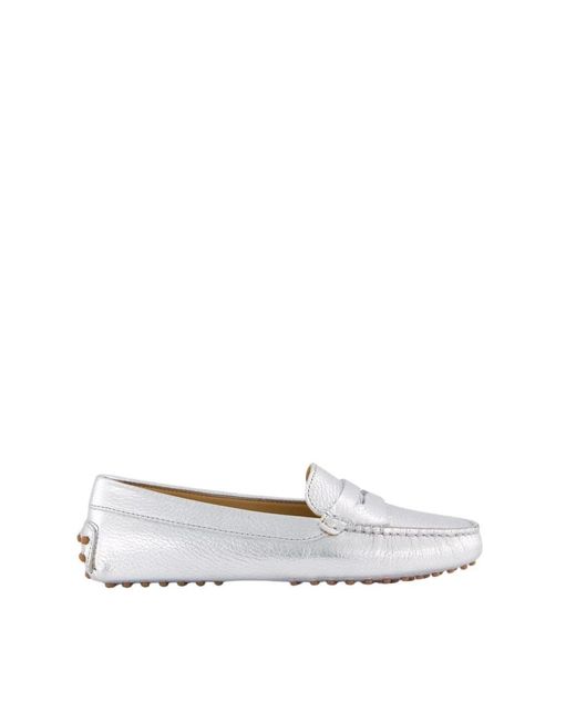 Gibaldi Schoenen ,Grijs ,Zilveren Tropezienes Driver Schoenen in het White