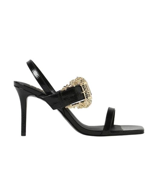 Versace Jeans Couture Black High Heel Sandals