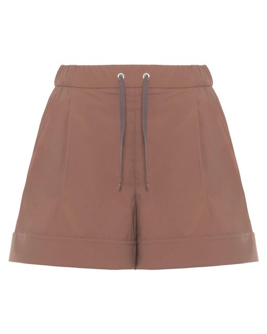 Herno Brown Short Shorts