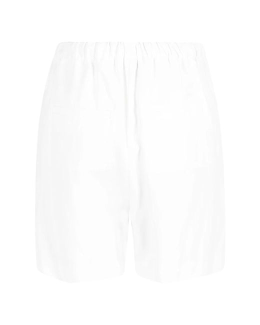 Loulou de Saison White Casual Shorts