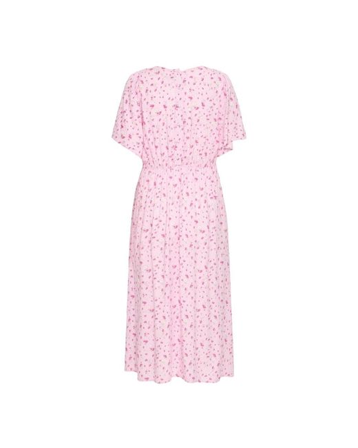 Ichi Midi Jurk in het Pink