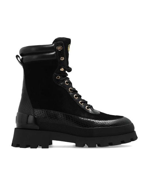 Michael Kors Black Lace-Up Boots
