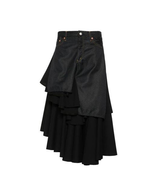 Junya Watanabe Black Midi Skirts
