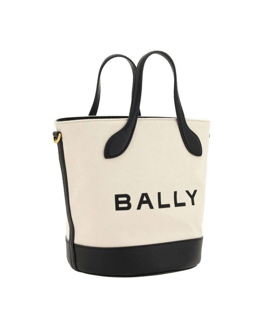 Bally Natural Monogramm Leder Eimer Tasche