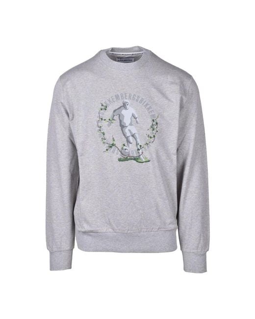 Bikkembergs Baumwolle Elasthan Sweatshirt in Gray für Herren