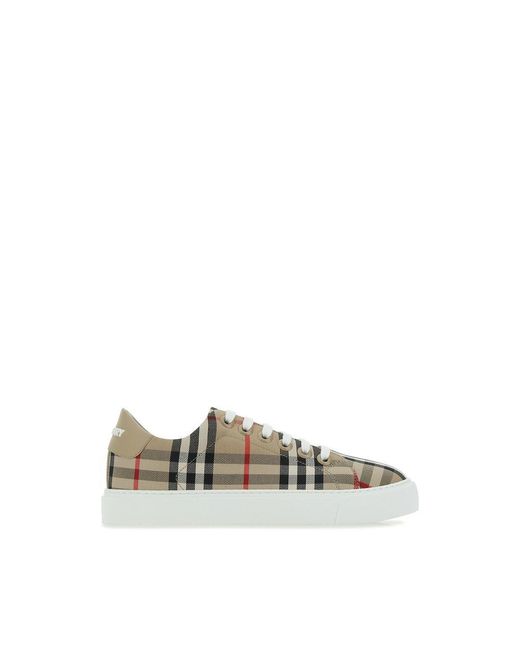 Vintage check low top sneakers Burberry | Lyst