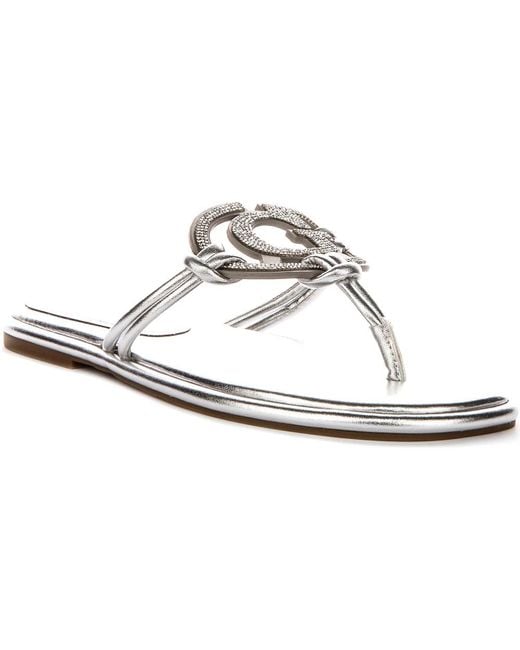 Guess White Flip Flops