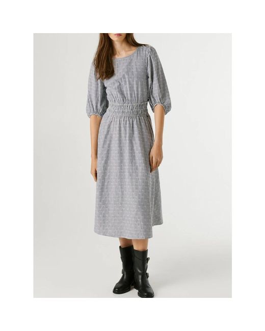 Pepe Jeans Gray Midi Dresses