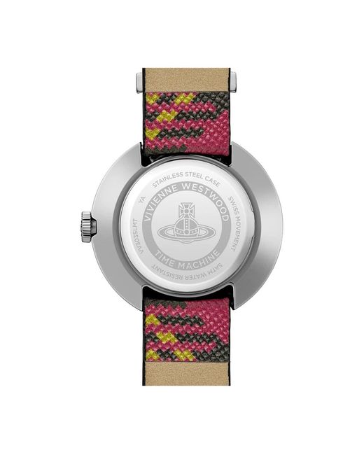 Vivienne Westwood Accessoires ,Veelkleurig ,Leer The Rebel Tartan Quartz Watch in het Gray