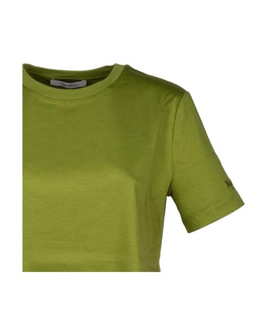 Max Mara Green Grünes cosmo baumwoll-modal-t-shirt