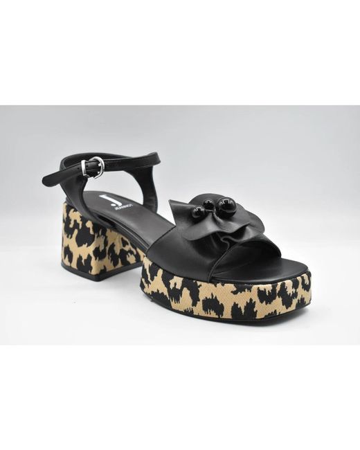 Jeannot Black High Heel Sandals