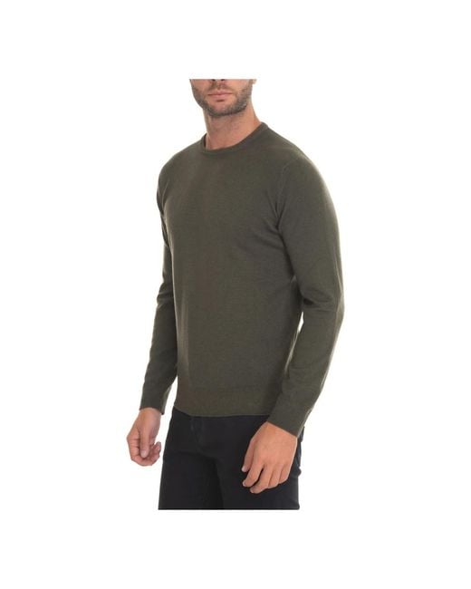 hindustrie Green Round-Neck Knitwear for men