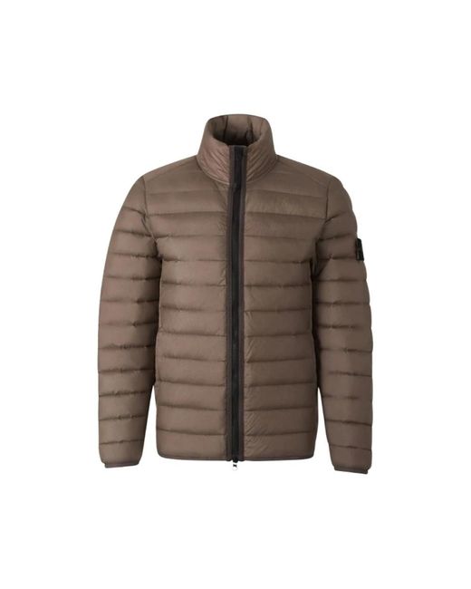 Stone Island Brown Down Jackets for men