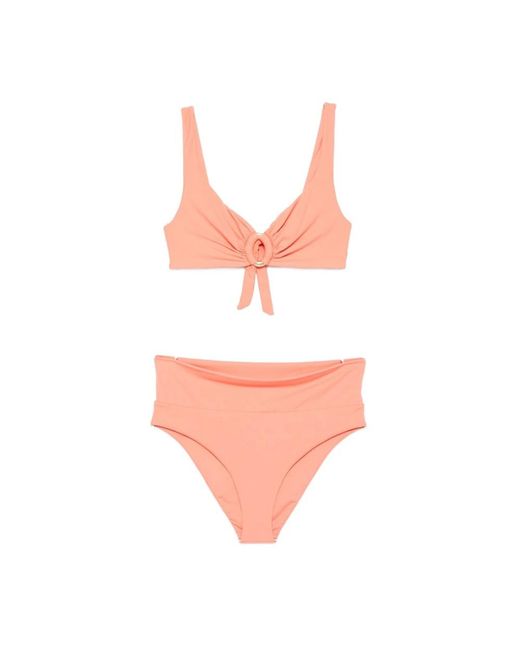 Fisico Badmode ,Oranje ,Ring-Detail Bikini in het Pink