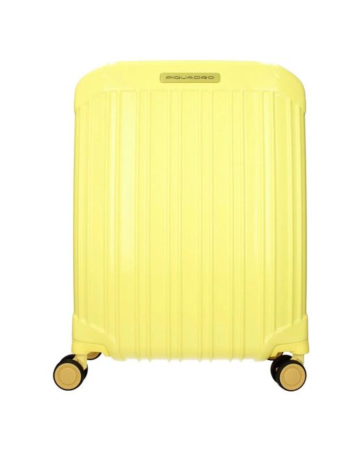 Piquadro Yellow Gelber Polycarbonat-Trolley Mit Tsa-Schloss